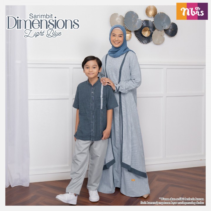 Nibras Nb B gamis Dimension Blue Terbaru Gamis Wanita Dewasa Modern Kekinian Pakaian