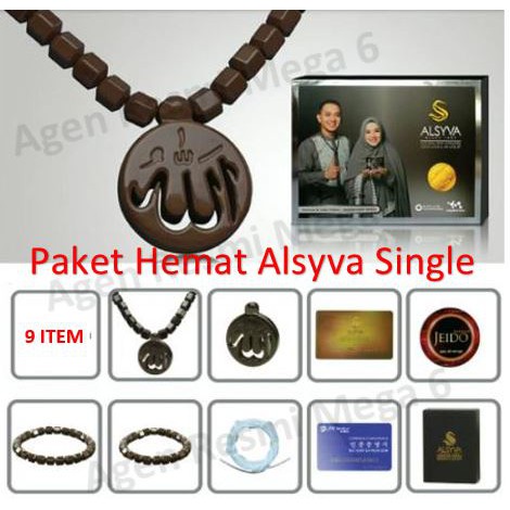 PROMO TERBARU !!  BISA COD ALSYVA BLACK JADE - Green Jade - White Jade - Kalung Dan Gelang Kesehatan