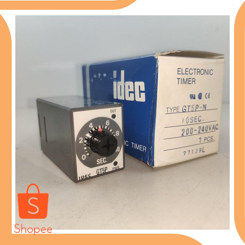 Unik parts IDEC GT5P-N GT5P Electronic Timer Relay 10sec 200-240VAC 19DEZ Berkualitas