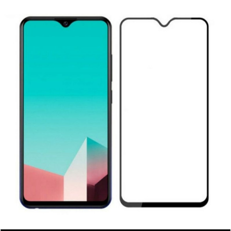 Tempered Glass Pelindung Layar HP Screen Guard Kaca Full Layar Samsung M21-Hitam