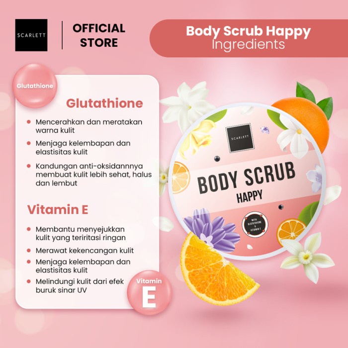 Scarlett Whitening Body Scrub Happy