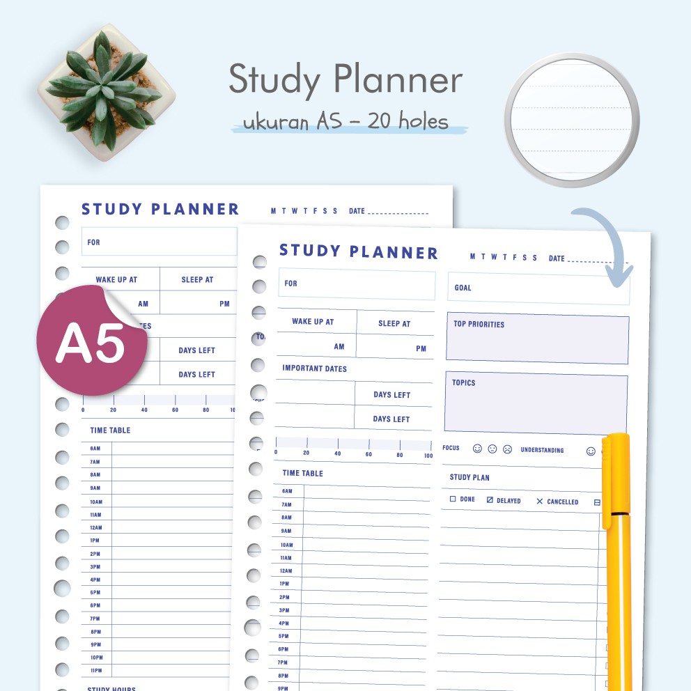 

Bukuqu Loose leaf A5 - L215 - Study Planner