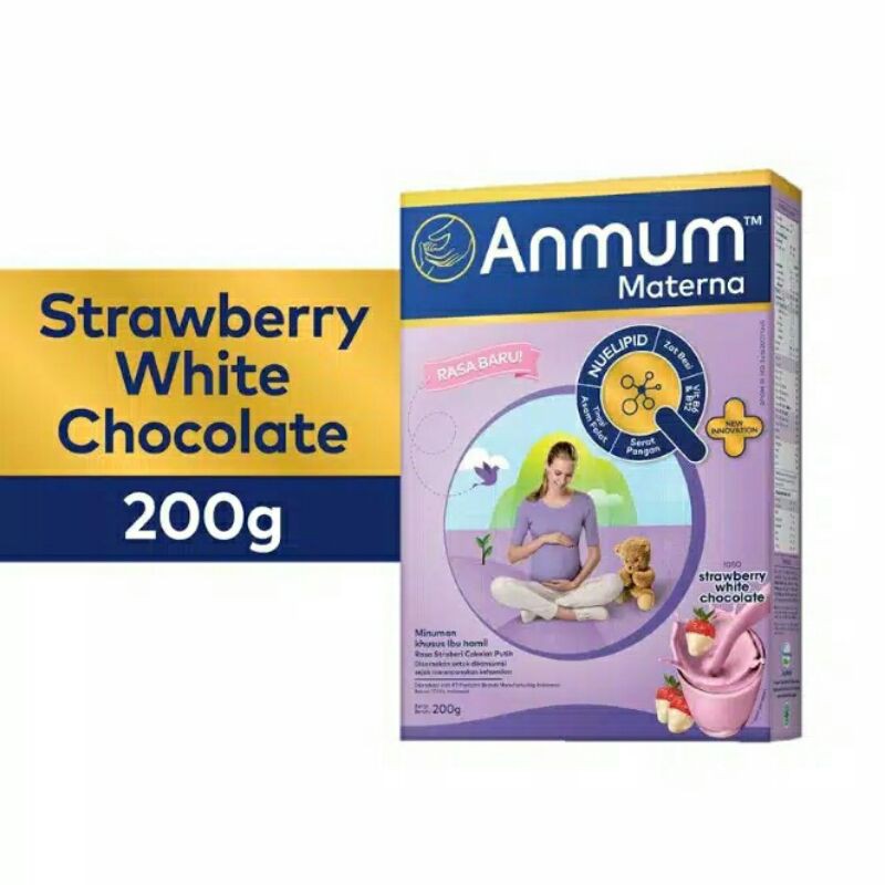 

Anmum Materna Strawberry White Choco - Susu Ibu Hamil 200 gr