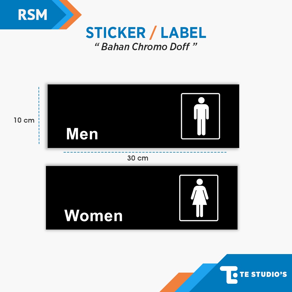 

Stiker Men dan Women Toilet Sticker Restroom Wash Hand Rambu Tanda Sign Wall Sign Caffe Kafe Label
