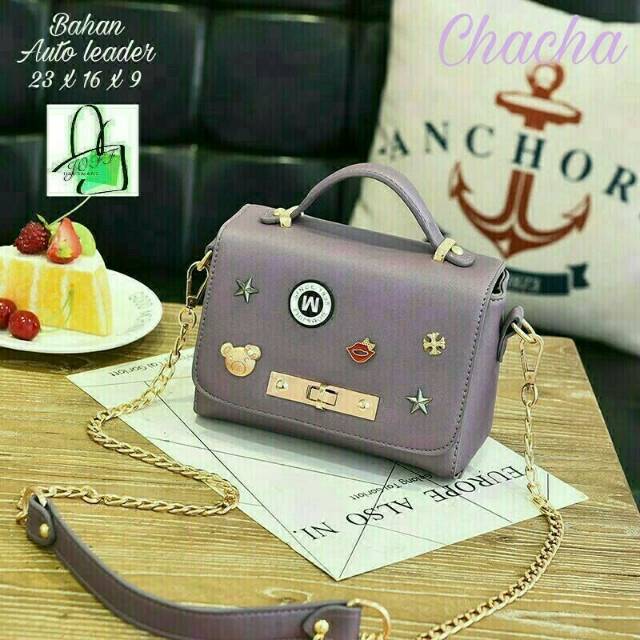 Tas Selempang Wanita Chacha &amp; Kiss / Sling Bag Tali Rante