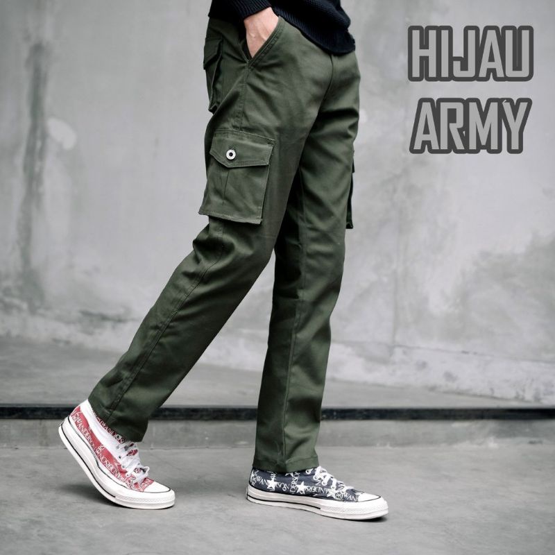 [BISA COD] Size 27 - 38 ORIGINAL Celana Cargo Panjang Pria Army Loreng Ufc Venum Mma Panta