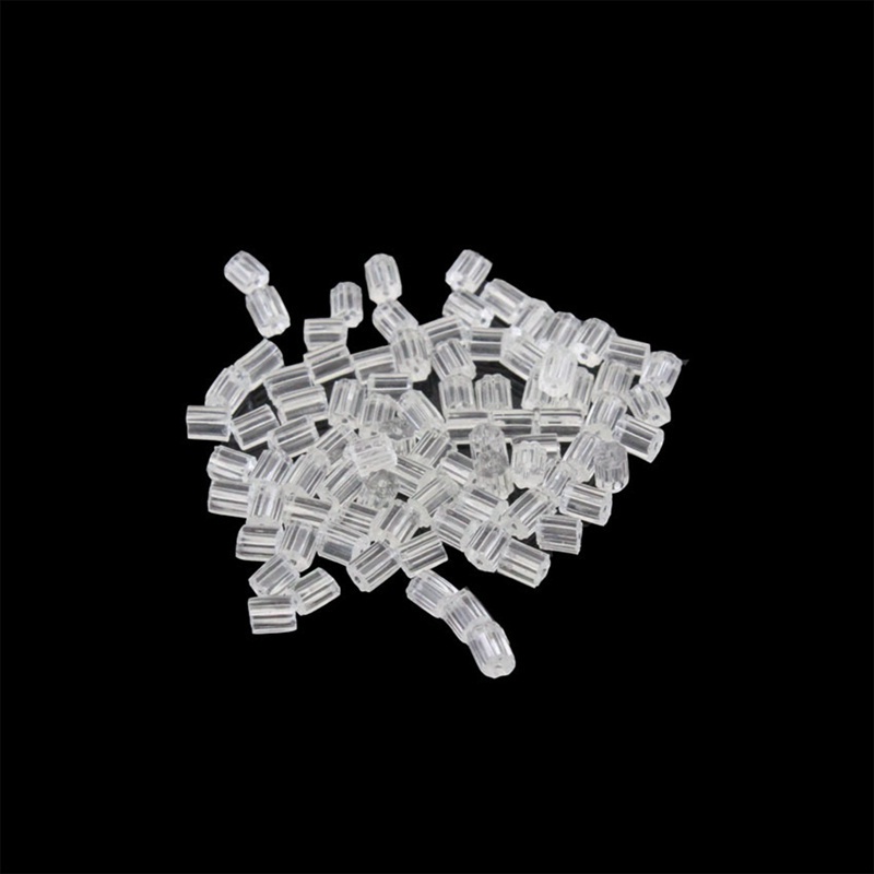 Fancyqube 100pcs / Lot Kait Belakang Anting Bahan Karet Silikon Transparan Untuk Aksesoris Perhiasan