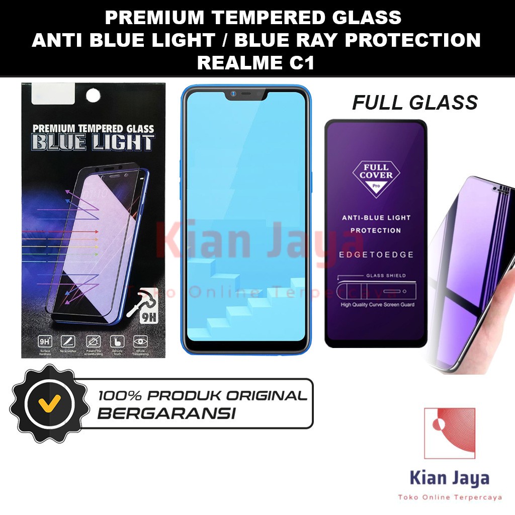 Tempered Glass Realme C1 Anti Blue Light Hp Temper Anti Gores