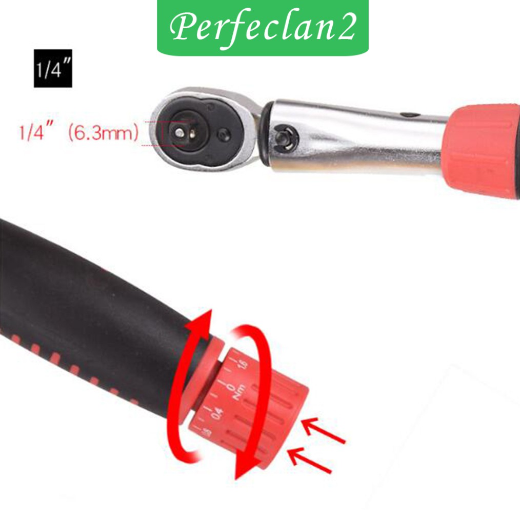 Perfeclan2 1 4 Drive Click Torque Wrench Kit 2 24 Nm Motorcycle Bicycle Hand Tool Shopee Indonesia