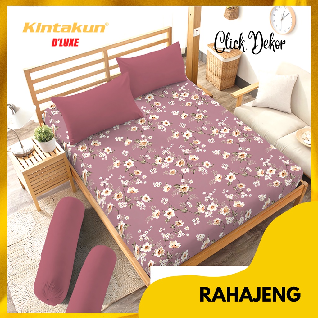 Sprei Kintakun Dluxe Queen - Sprei Queen ukuran 160x200 tinggi 20 cm Motif RAHAJENG -  Sprei Cantik 