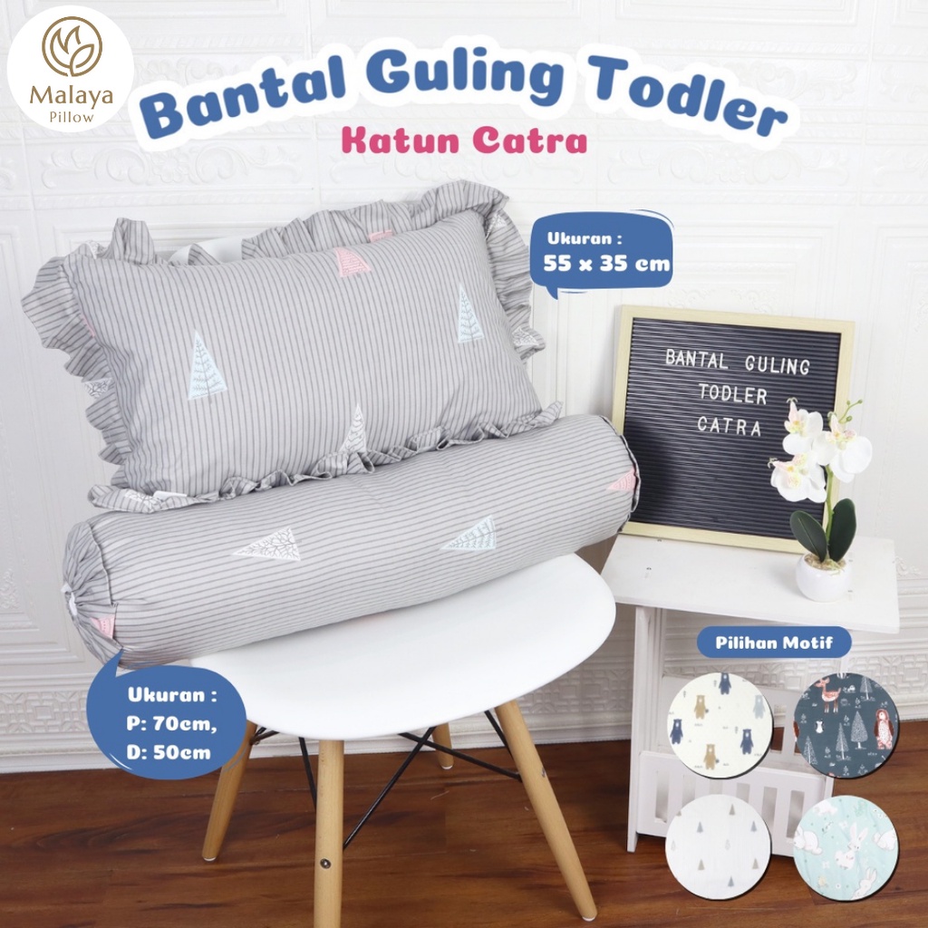 Malaya Baby l Bantal Dan Guling Balita Toddler | Katun Korea