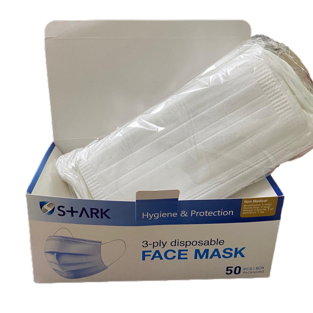Masker 3ply Putih Full White Impor Isi 50pcs Disposable Facemask Shopee Indonesia