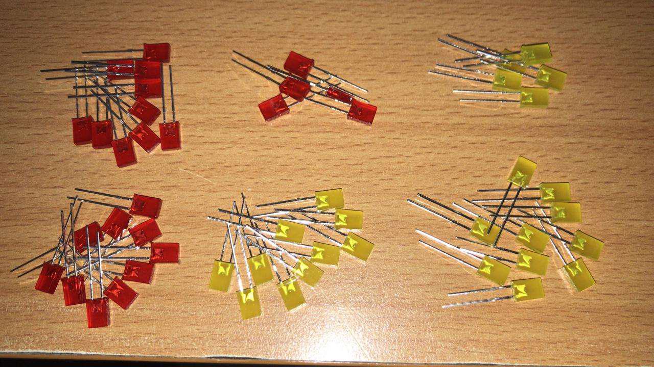 100pcs 2mm*5mm*7mm Kotak Led Dioda  Warna  Red