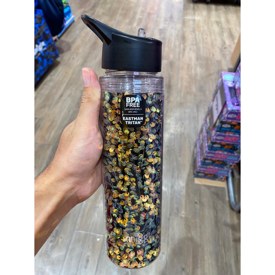 SMIGGLE LUNAR DRINK BOTTLE BLACK - BOTOL MINUM SMIGGLE