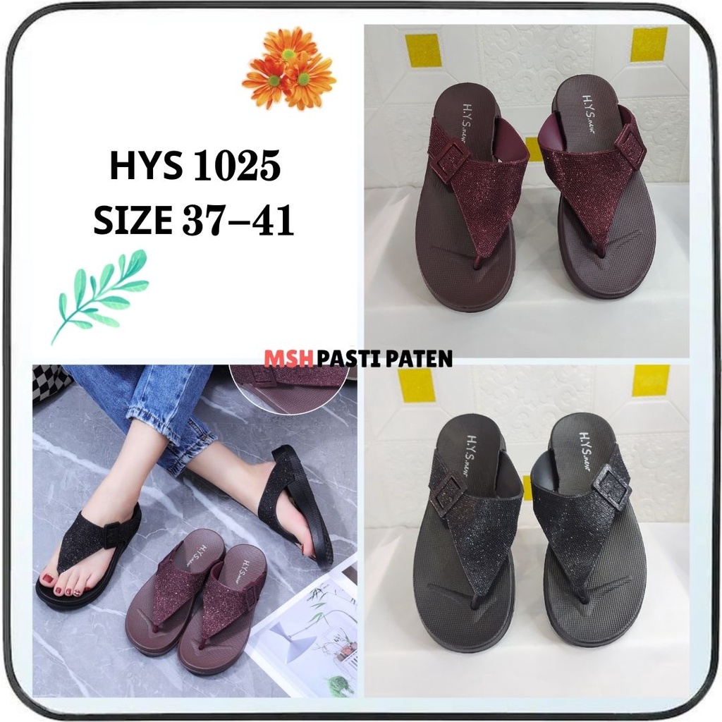 Hys Sandal Jelly Wedges Wanita Impor Terbaru Ori