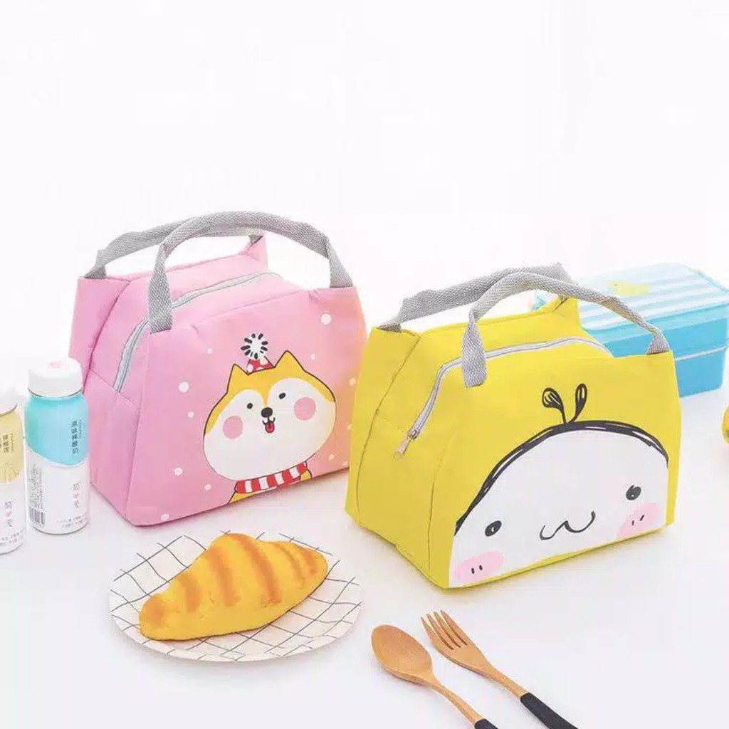 [NEW] LUNCH BAG / TAS BEKAL / TEMPAT SIMPAN BEKAL KARAKTER LUCU