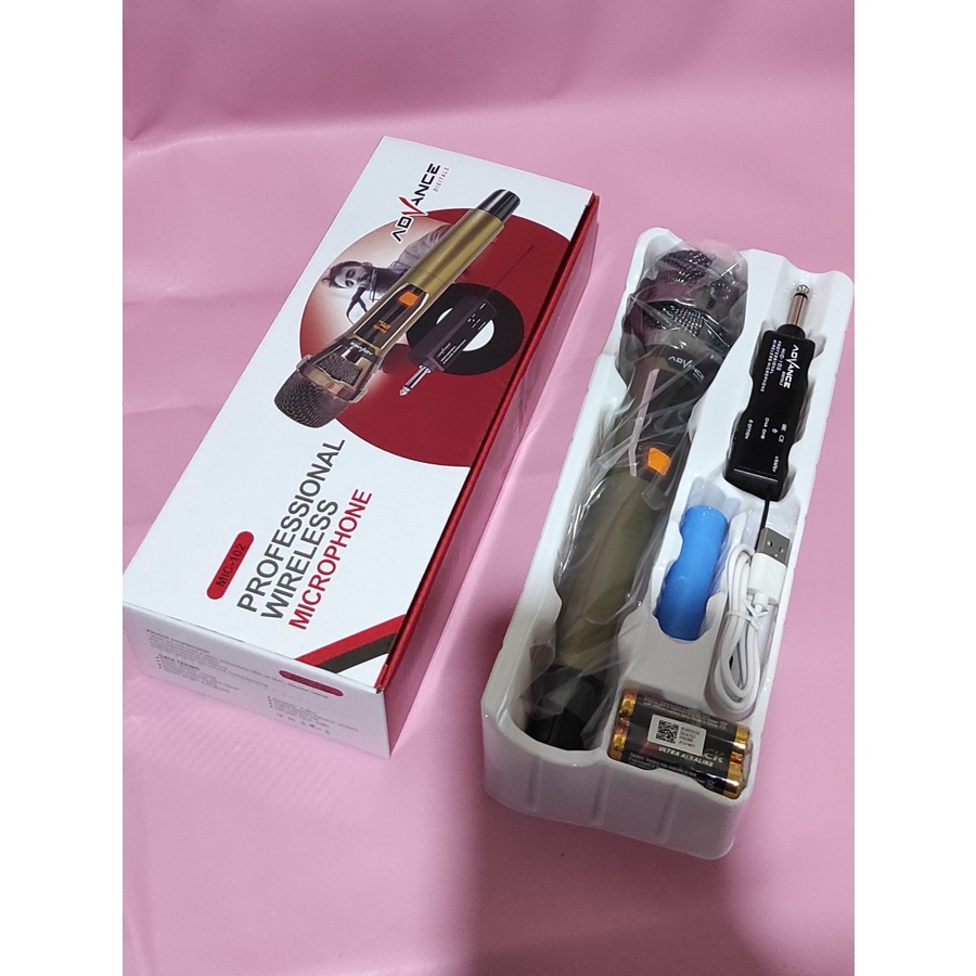 Mic Microphone Wireless Single Profesional Advance 102 Mik Tanpa Kabel