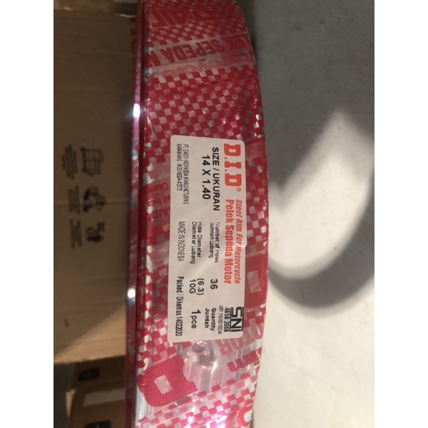 Velg jari jari DID asli chrome 140 ring 14