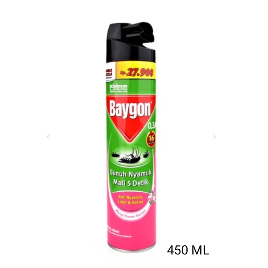 PROMOO OBAT NYAMUK BAYGON SEMPROT AEROSOL FLOWER GARDEN 450 ML