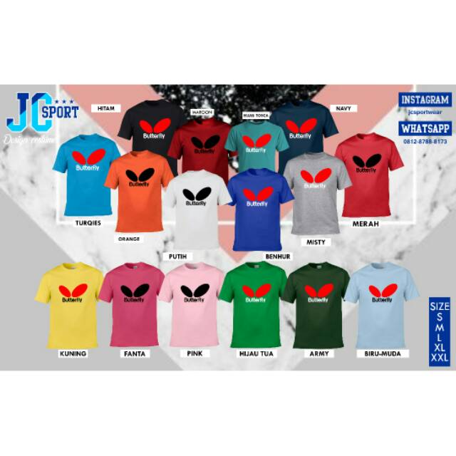 Kaos tenis meja/kaos butterfly xiom tenergy lining