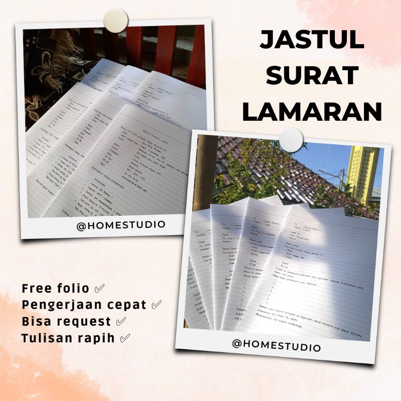 

SURAT LAMARAN PEKERJAAN TULIS TANGAN (COD CEPAT)