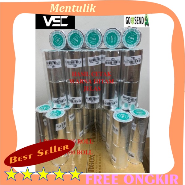 

BEST SELLER !!! Kertas Print Thermal Paper POS Mobile Printer - EDC VSC 58x40mm -13