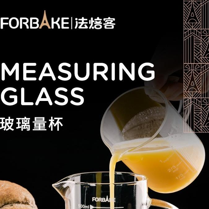 Forbake measuring Glass jar 250ml / gelas takar kaca tahan panas