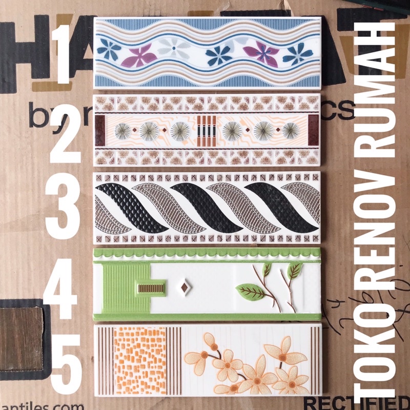 lis keramik 25cm/ list keramik/ bonbon keramik/ list keramik kamar mandi/ keramik dinding dapur