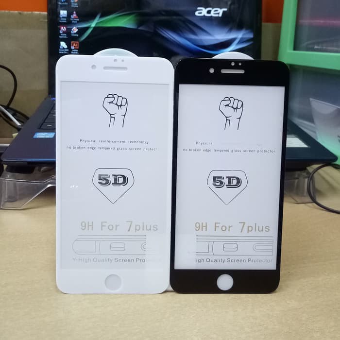 Tempered Glass Full Cover iPhone 7 Plus, iPhone 8 Plus 5D