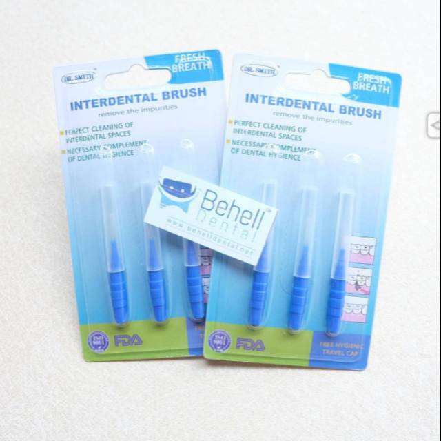 SIKAT SELA CELAH GIGI DAN GUSI DR.SMITH ISI 3 - Interdental Brush Ortho Behel Dental - Tusuk Floss Flossing Gigi dan Gusi - Behelldental