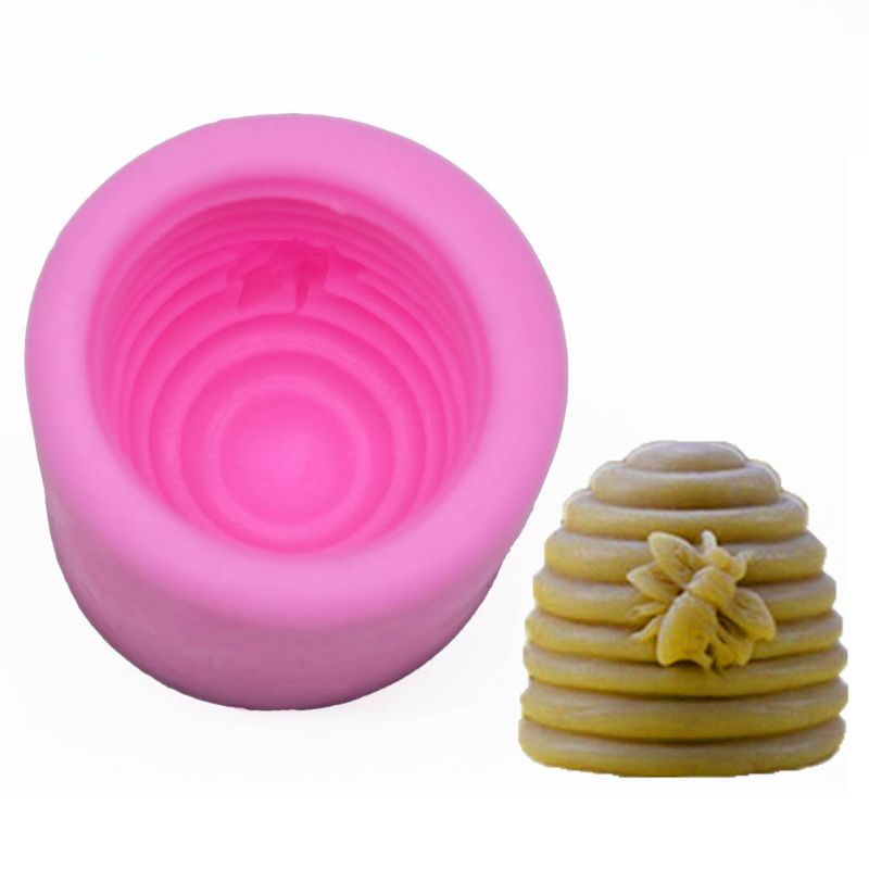 SIY  2Pcs Bee Honeycomb Candle Molds Beehive Silicone Mold Kit Beeswax Candle Soap Handmade Candle Art Making Supplies