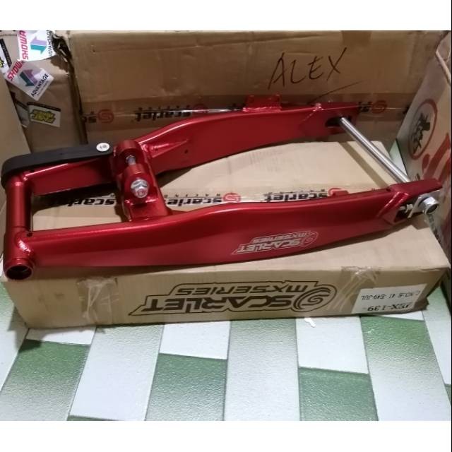 Swing arm crf 150 scarlet racing mxseries / sasis crf 150 / lengan ayun crf 150 / garpu belakang crf