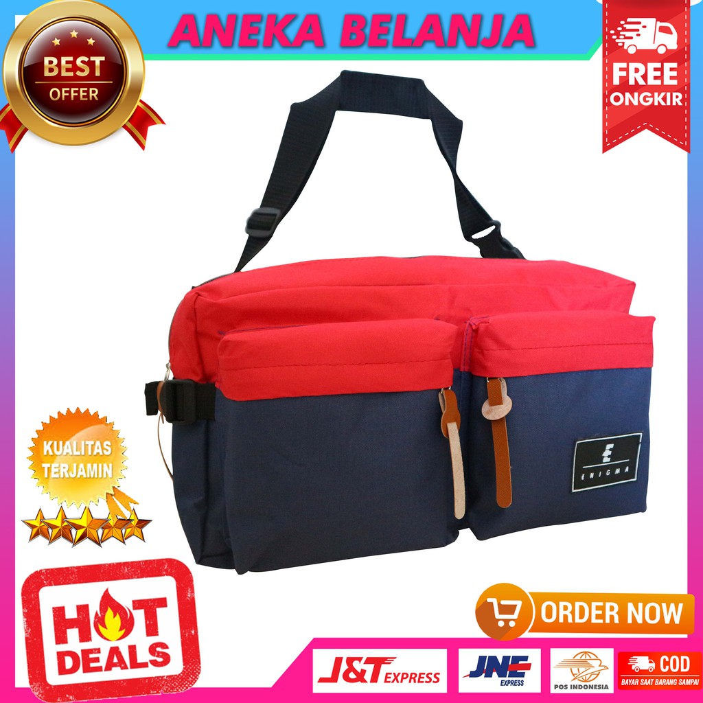 Ready Stock Tas Selempang Pria Enigma Casual Multifungsi Terbaru Kece Keren Khusus Cowok Hangout Dinner Fashionable Unik Bahan Tebal Kuat Harga Terlaris Termurah Berkualitas