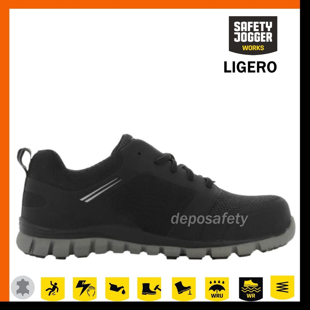 Sepatu Safety Jogger Ligero Hitam Original 100% - Safety Shoes JOGGER LIGERO Black