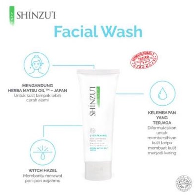 * NCC * Shinzui Facial Wash Skin Lightening For Acne And Normal Skin Face With Herba Matsu Oil