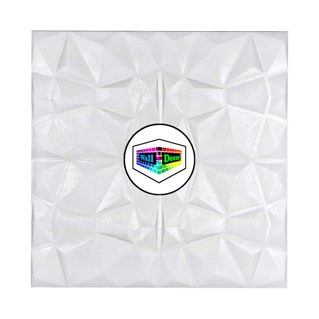 WD Wallpaper Foam Stiker 3D Batik Wall Panel Diamond Triangle Hitam Stiker Dinding Wall Paper Sticker-2