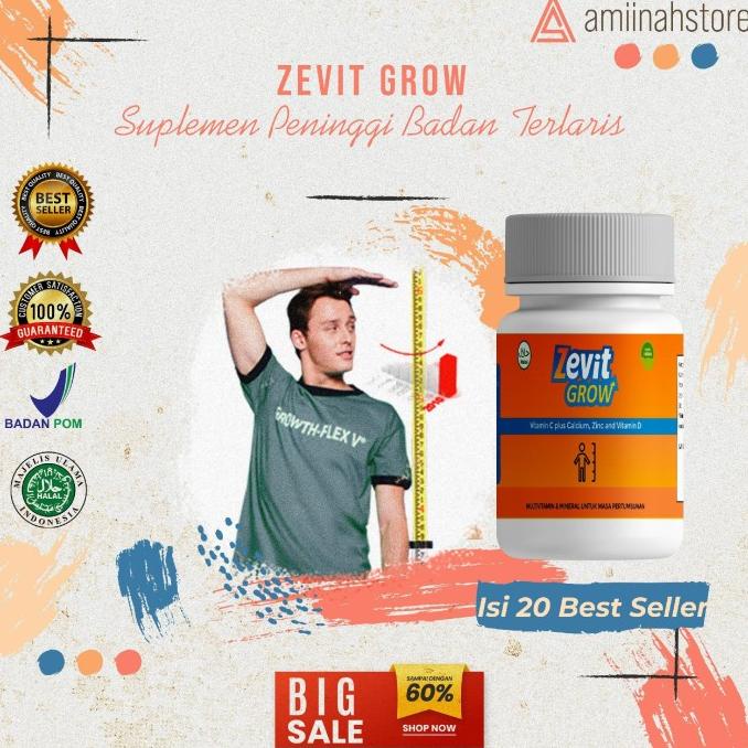 Best ZEVIT GROW Peninggi Badan Original Terlaris / susu