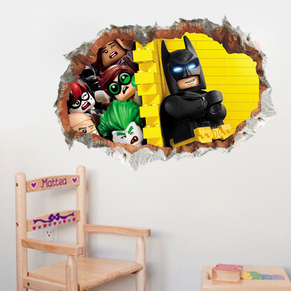 STICKER DINDING LEGO BATMAN ROBBIN JOKER WALLSTIKER STIKER DINDING WALSTIKER GD DEKORASI STIKER