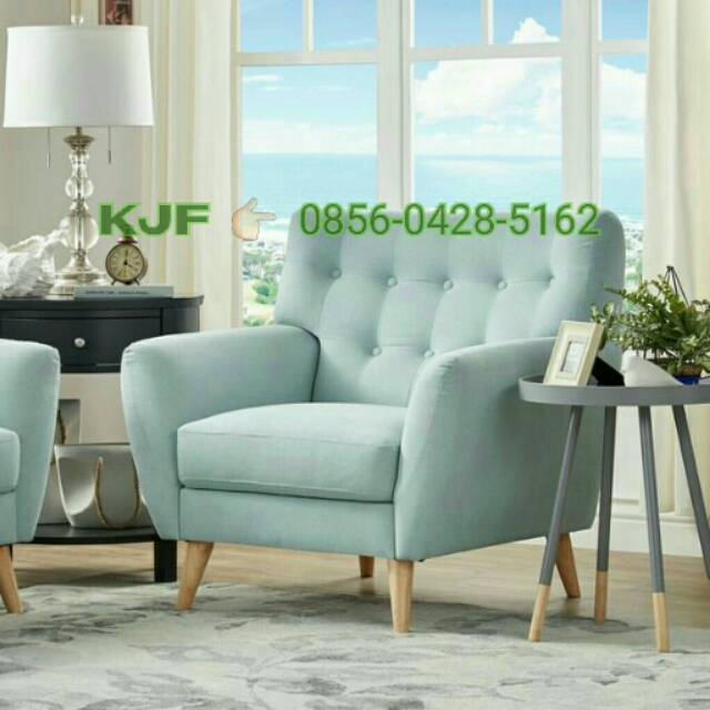 Sofa retro satu dudukan sofa single arm chair single chair wing chair kjf