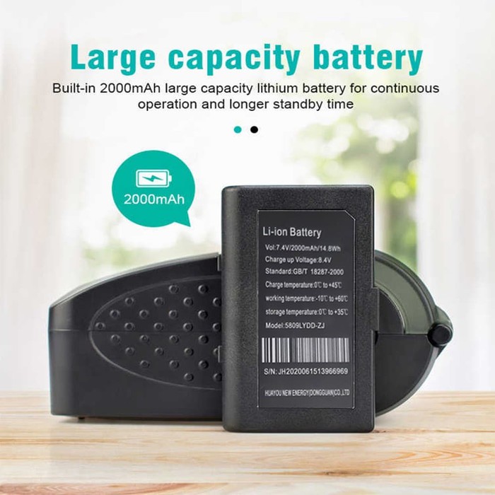 Baterai ZJ-5809 2000mAh Zjiang Thermal Printer Battery