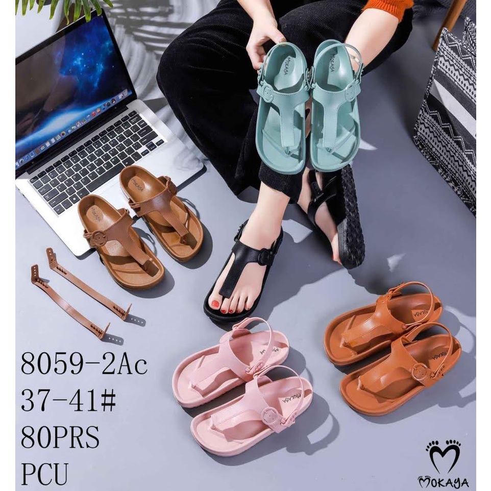 Sandal Japit Gesper Samping Tali Let BEST SELLER Import Mokaya 8059-2AC