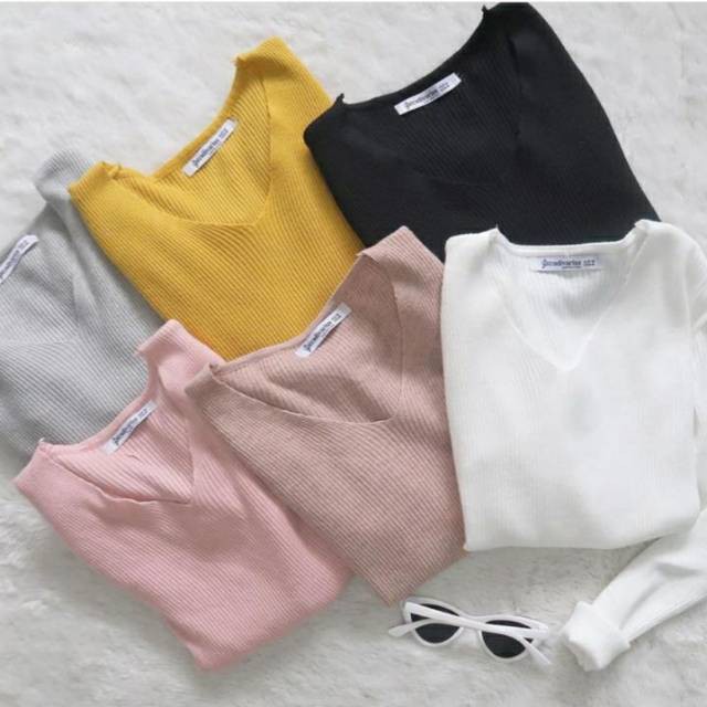 Briliant knit strady / sweater v-neck vintage knitted