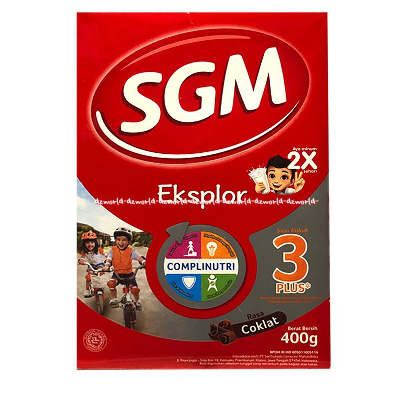 SGM Eksplor Rasa Coklat 3 Plus 400gr Susu SGM Coklat 3+ Exsplor Susu Formula Anak Usia 3-5atahun Cokelat Chocolate Flavour Eksplore