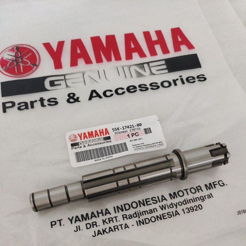 COD As Gear gir depan front Sprocket shaft Yamaha RXZ RZR Asli ORIGINAL