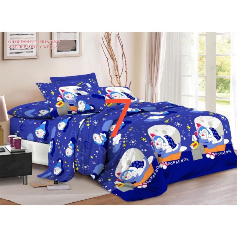 Sprei waterproof motif murah !! Sprei anti ompol sprei murah-Wp emon dream