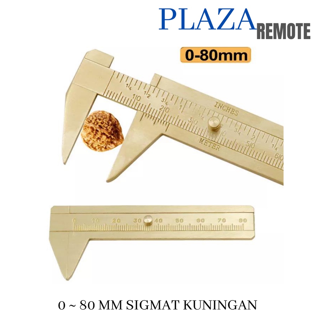 0 ~ 80MM SIGMAT KUNINGAN Penggaris MINI PORTABLE JANGKA SORONG