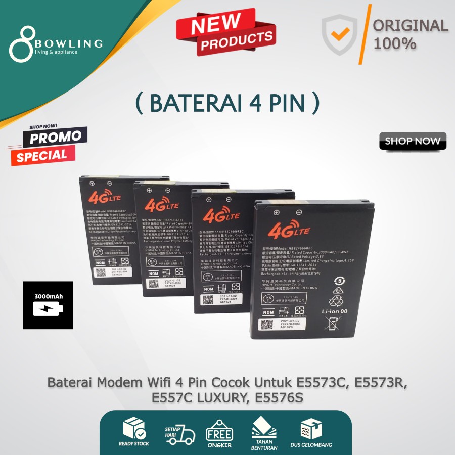 Baterai MiFi 3000 mAh Untuk E5573 BOLT + E5573 RODSON E5576 BOLT+