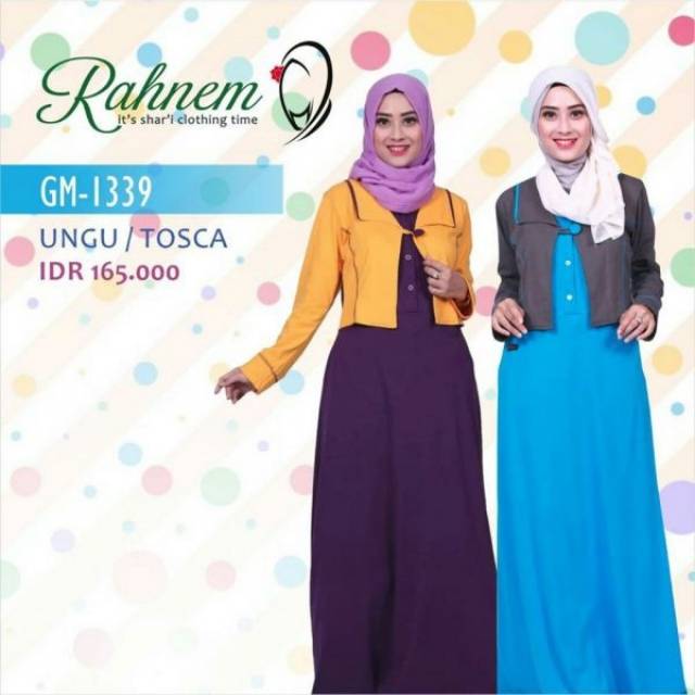 Rahnem Diskon s/d 30% - Gamis GM 1339 & Couple Sarimbit Pasangan Ibu Anak