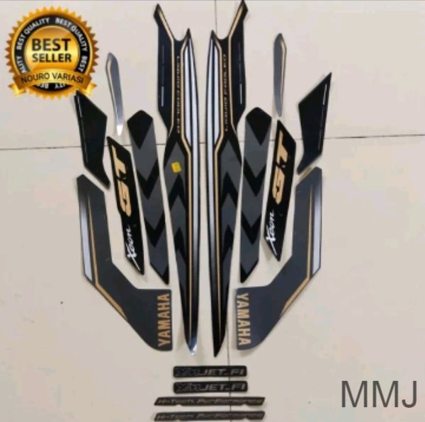 striping motor yamaha xeon gt GT 125 2015 2016 hitam