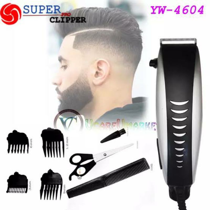 Alat Cukur Rambut pria/Wanita 8in 1 Hair Clipper Pro Clipper YW-4604 Professional Hair Clipper Set
